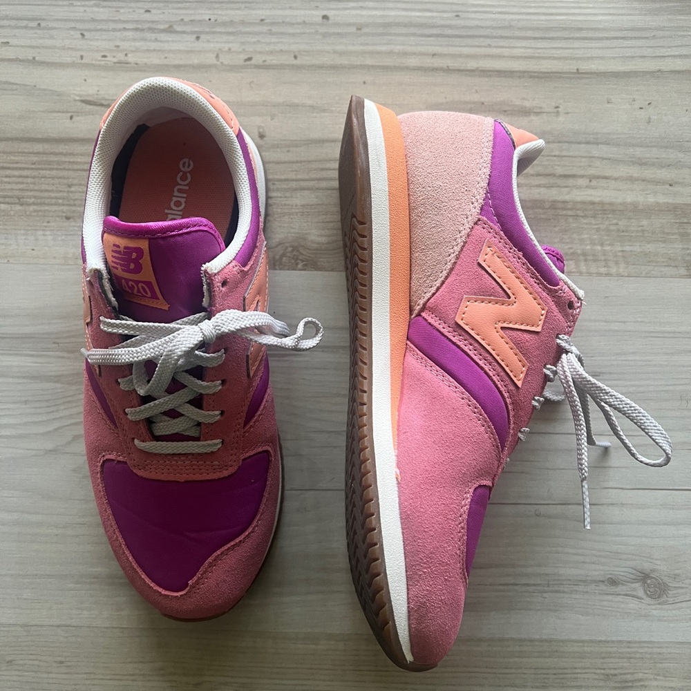 New Balance 420 Pink Peach Magenta Suede Sneakers Women’s 6.0